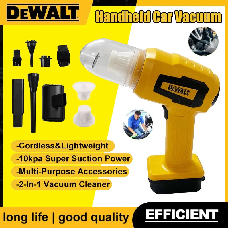 DEWALT Handheld Car Vacuum Cleaner 10Kpa Cordless Dust Collect Machine Andair Blower Power Tool 18V 20V Battery