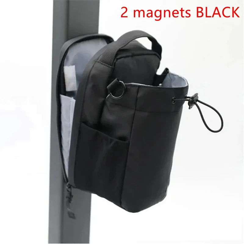 Magnetic Gym Bag Large Capacity Magnetic Carrier Bag With Phone Pocket Portable Gym Water Bottle Pouch Gym Accessories Organizer