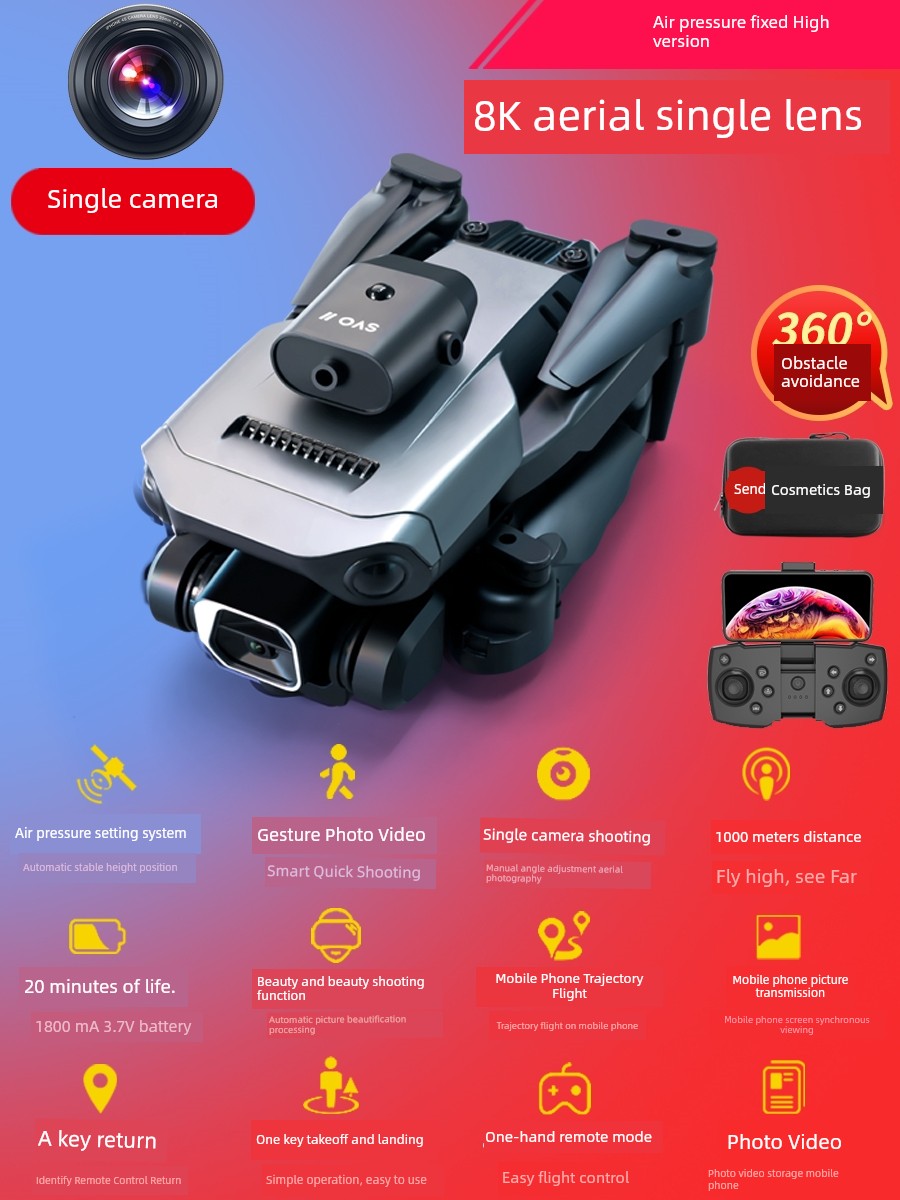 2025 New Arrival Remote Control Aircraft Kids UAV Toy Professional HD Aerial Photography Primary School Student Small Aircraft