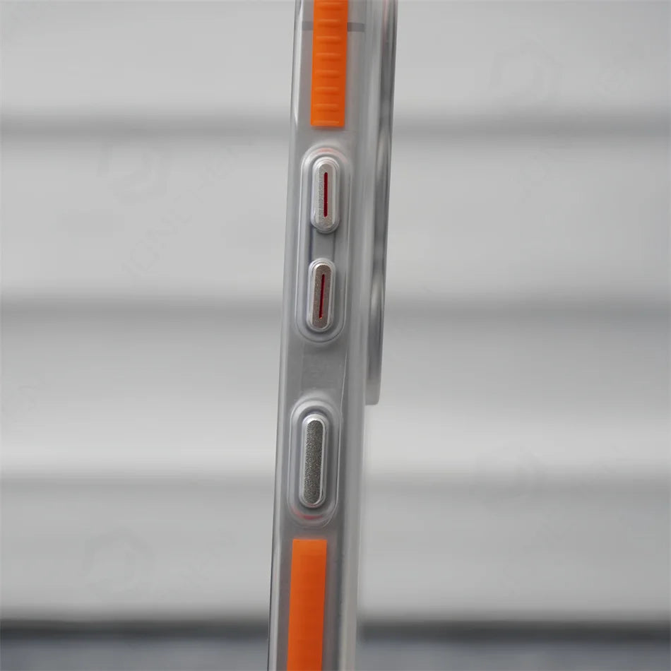 Luxury 3D Corrugated Pattern Non-slip Matte Clear Case For Samsung Galaxy S23 S24 Ultra S25 Plus Magnetic Hard Cover For Magsfe