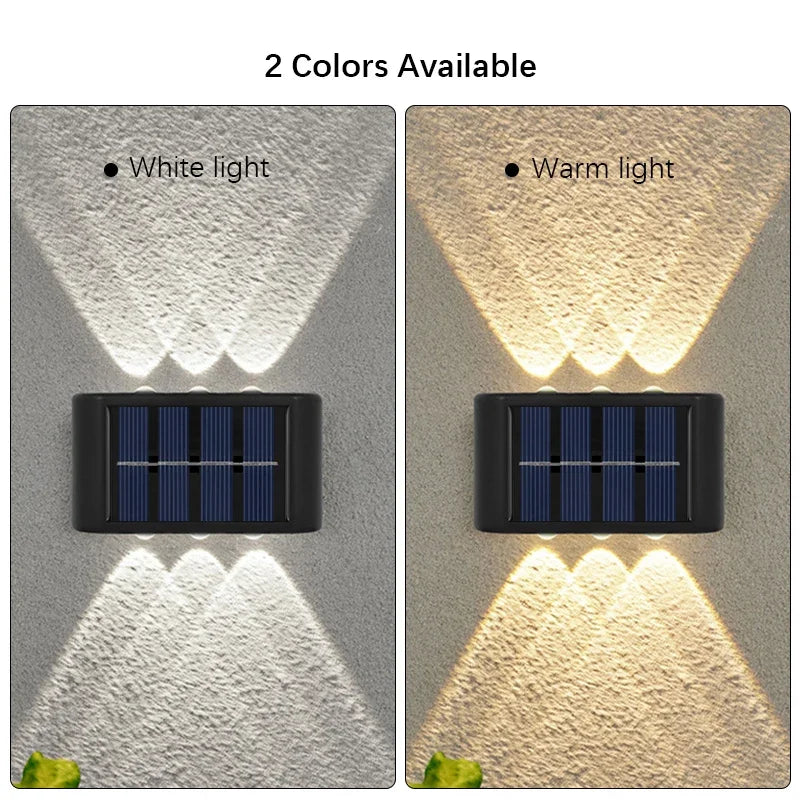 2PCS,Solar LED Lights, Outdoor Lights, Smart Light Sensors and Automatic Switches, Ideal for Courtyards and Hallways
