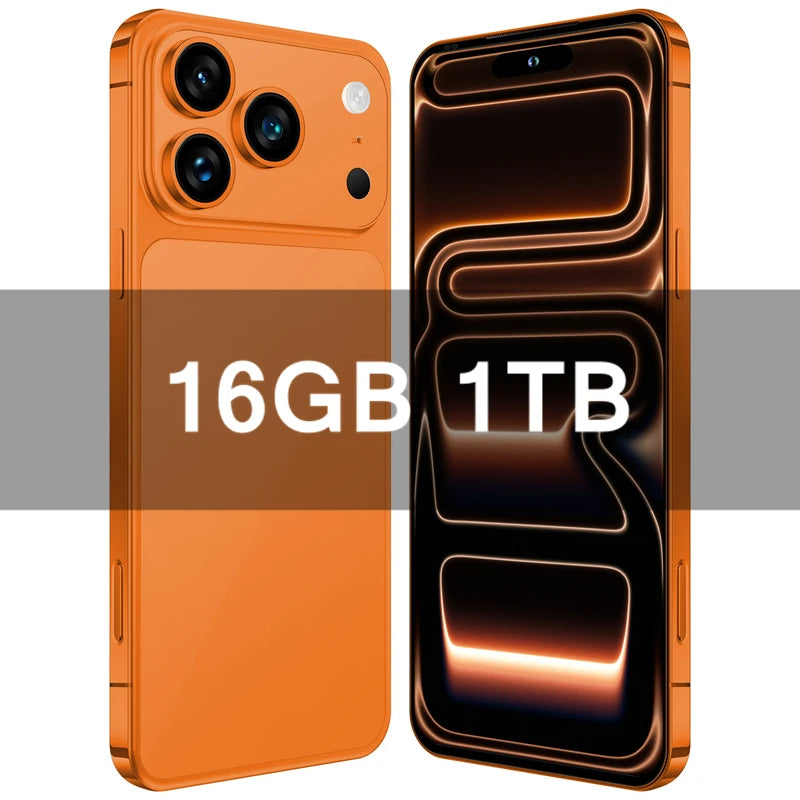 HOT i17 Pro Max Original 2026 7.0HD Global Edition Android 15 Smart Facial Function Dual Card 8000mAh Battery Recognition GG2