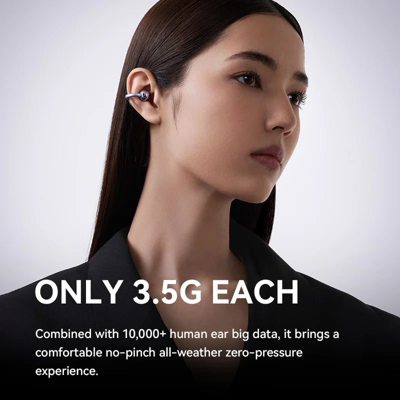Sanag S6S AI Earphone Open Ear Earphone FreeClip 3D Stereo Sound Bluetooth 5.3 OWS Sport Headphones IPX4 Waterproof
