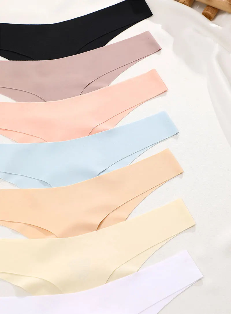 5Pcs/Set Sexy G-String Underwear Female T-back Intimates Lingerie Seamless Low Waist Underpants 10 Color Lady Bikini Panty XS-XL