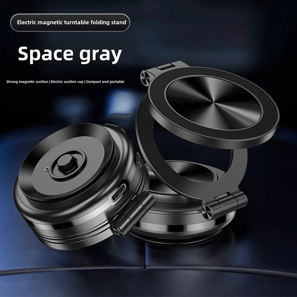Electric Magnetic Car Phone Holder with Wireless Charger Car Magnetic Suction Cup Bath Shower Car Windshield Dashboard Bracket