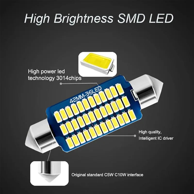 Car Interior LED Light Canbus For SMART Fortwo Forfour 450 451 453 454 EQ City-Coupe Cabrio Electric Drive Parts Accessories