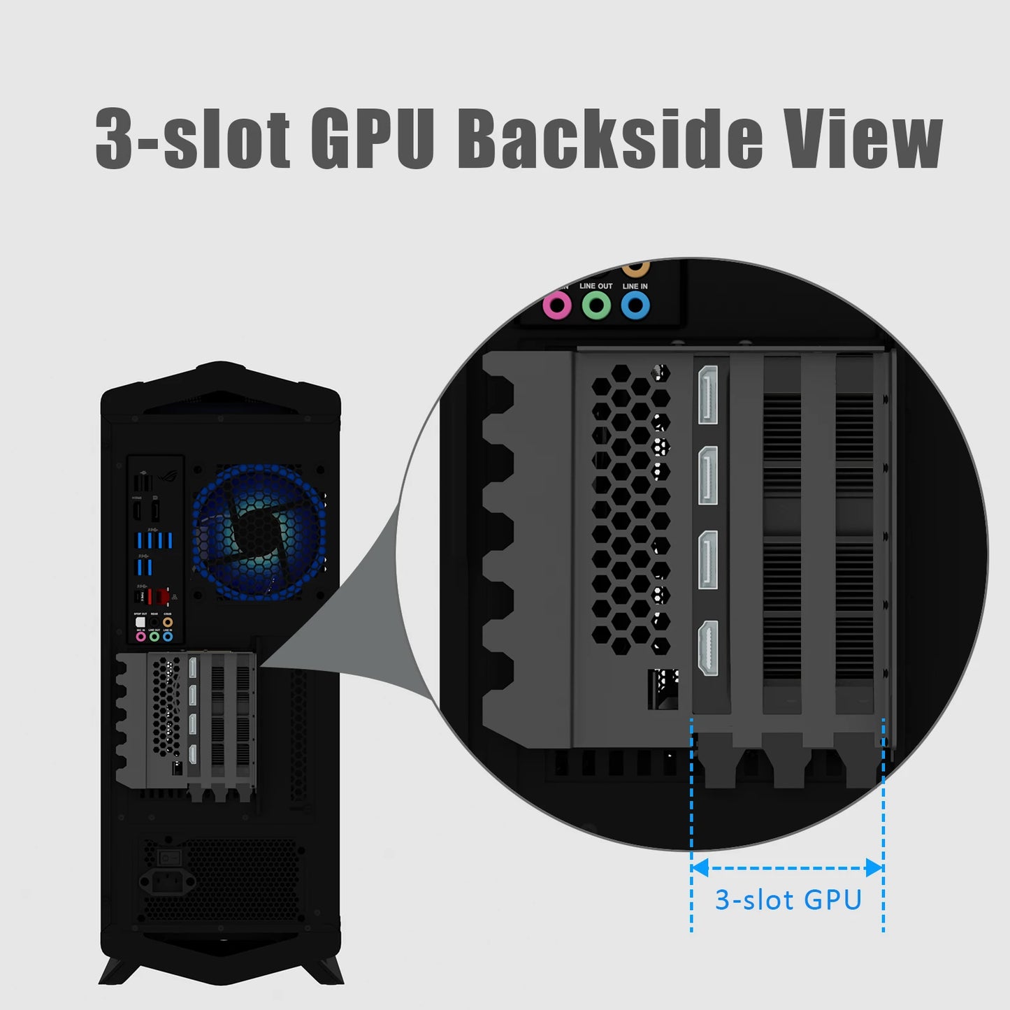 PCIe 5.0 GPU Support Bracket for RTX5090(Ti) RX9070(XT), 3-Slot GPU Vertical Mount