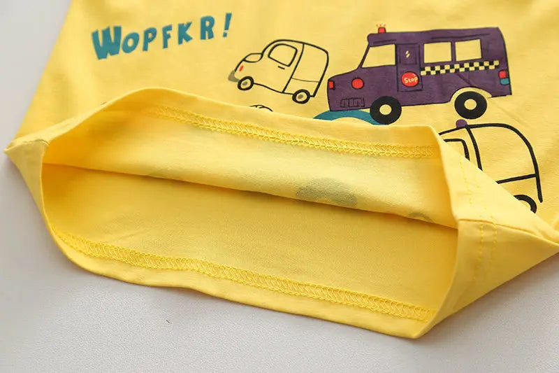 Summer Children Boys Infant Cotton Clothes Cars T Shirt Shorts 2pcs/Set Toddler Fashion Clothing Baby Tracksuits 1 2 3 4 5 Years