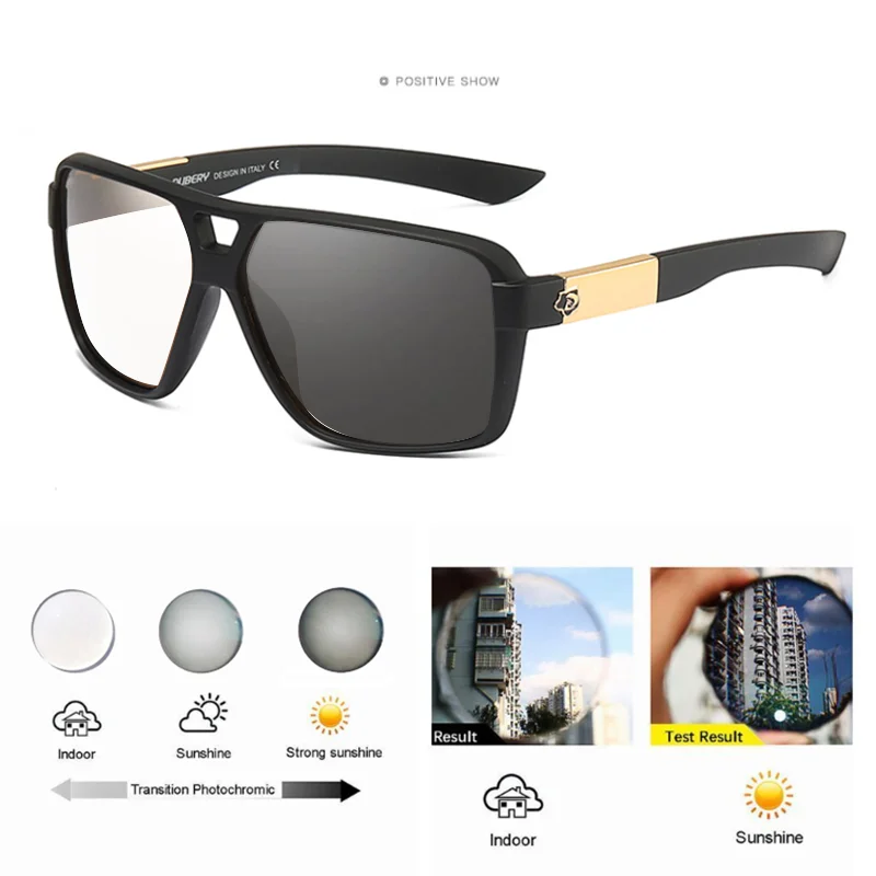 Sport Large Frames Photochromic Reading Glasses Men Clear Lens Color Changing Optical Eyeglasses Readers Customized Diopter +1.5