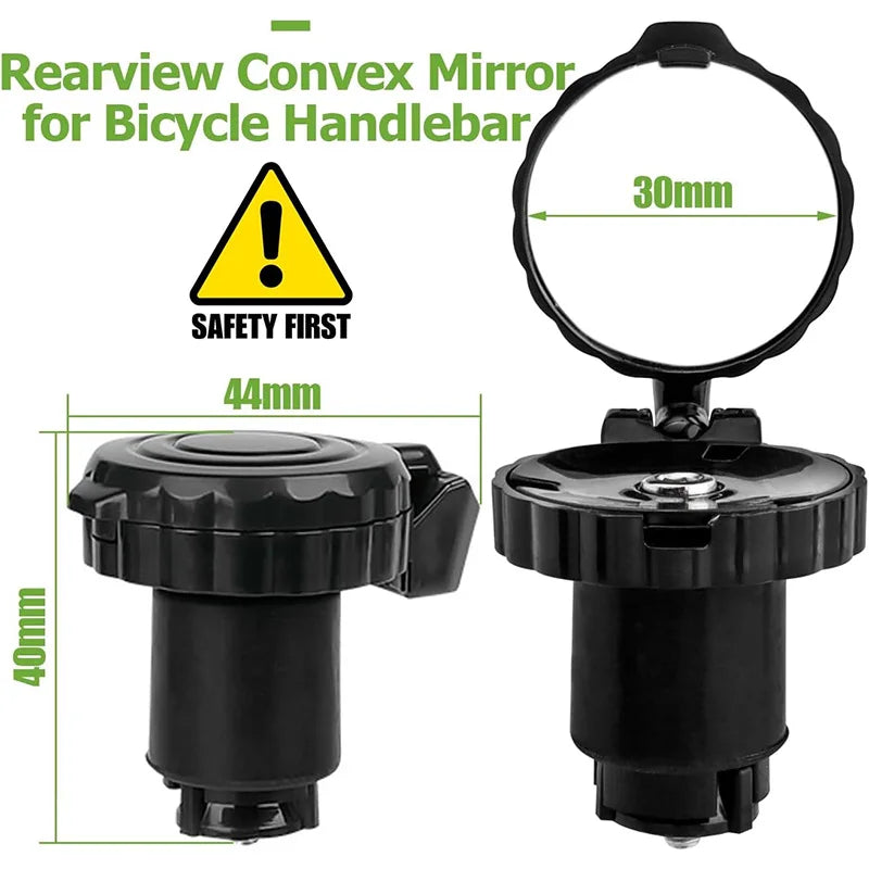 Bicycle Mini Handlebar Rearview Mirror Adjustable Rotate Clear Cycling Convex View Mirrors for MTB Road Bike Accessories