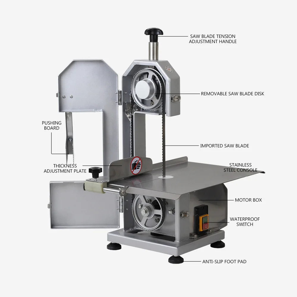 Electric Bone Cutter Meat Cutting Machine Commercial Saw Cutter Segaossa Elettrico Da Carne