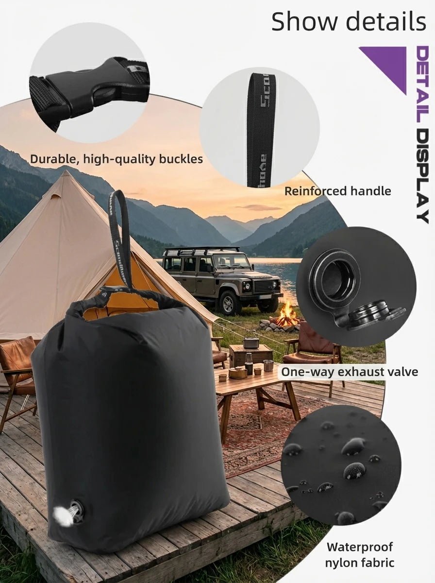 Glamping Vacuum Compression Bag No Pump Required Waterproof Gear Organizer for Sleeping Bag Down Jacket Vanlife Space Saver
