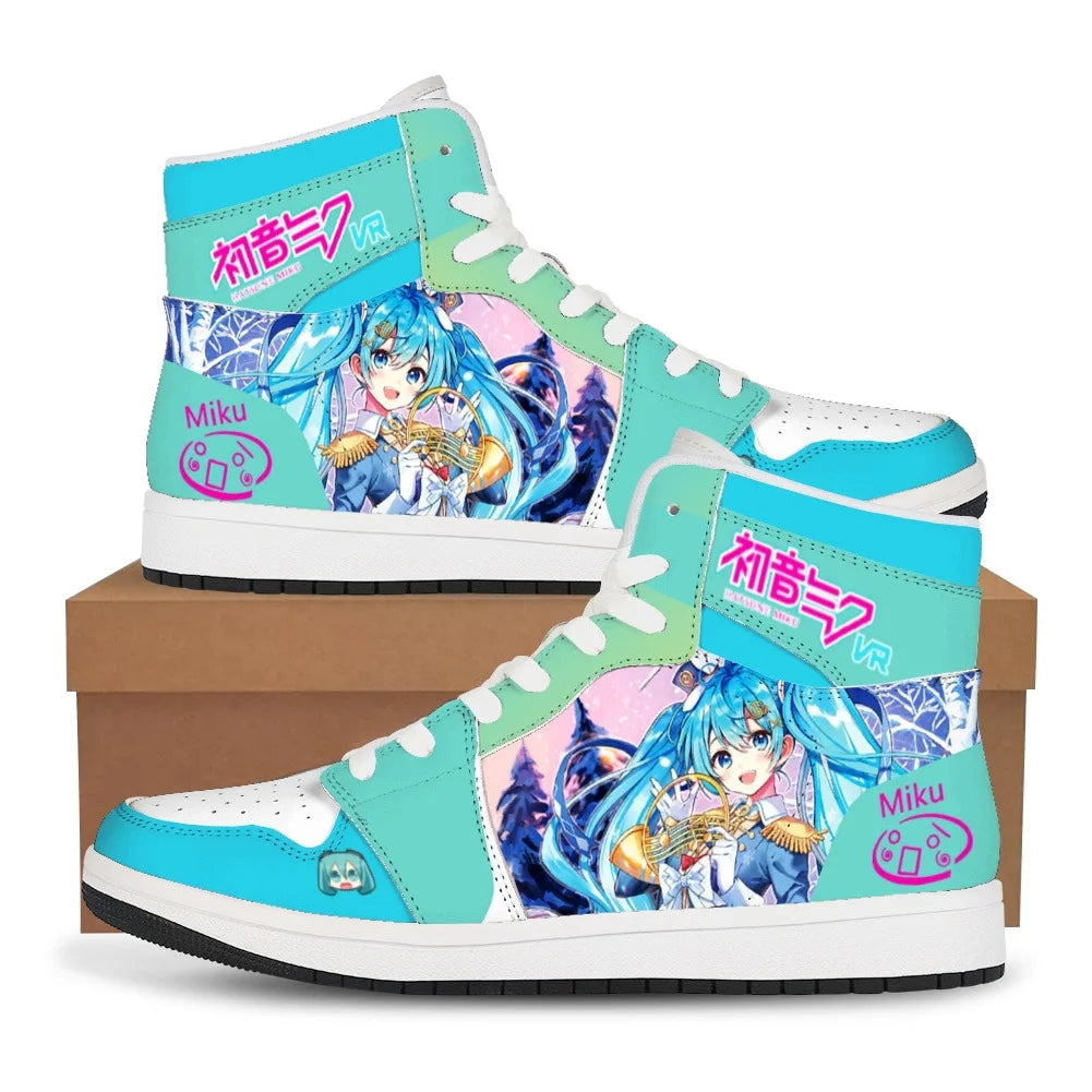 Demon Salyer Anime Nezuko Kamado Sneakers Casual Shoes Basketball Shoes Cartoon Printing Comfortable Flat Shoes Birthday Gift