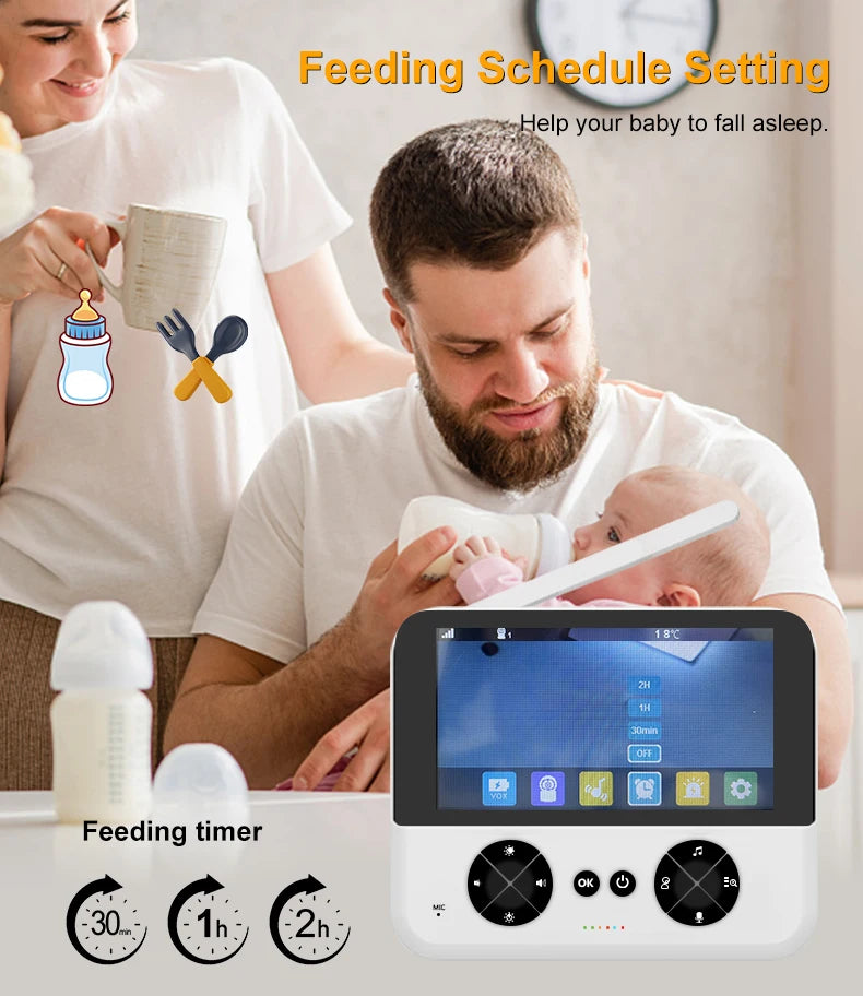 Smart indoor security protection mother home surveillance 4.3 inch wireless WiFi video voice intercom baby electronic camera