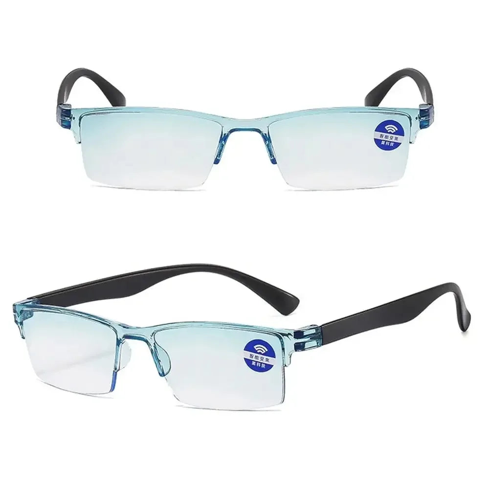 New Smart Automatic Zoom Reading Glasses Rimless Ultralight Presbyopia Eyewear Spectacle Radiation Protection Blue Light Glasses