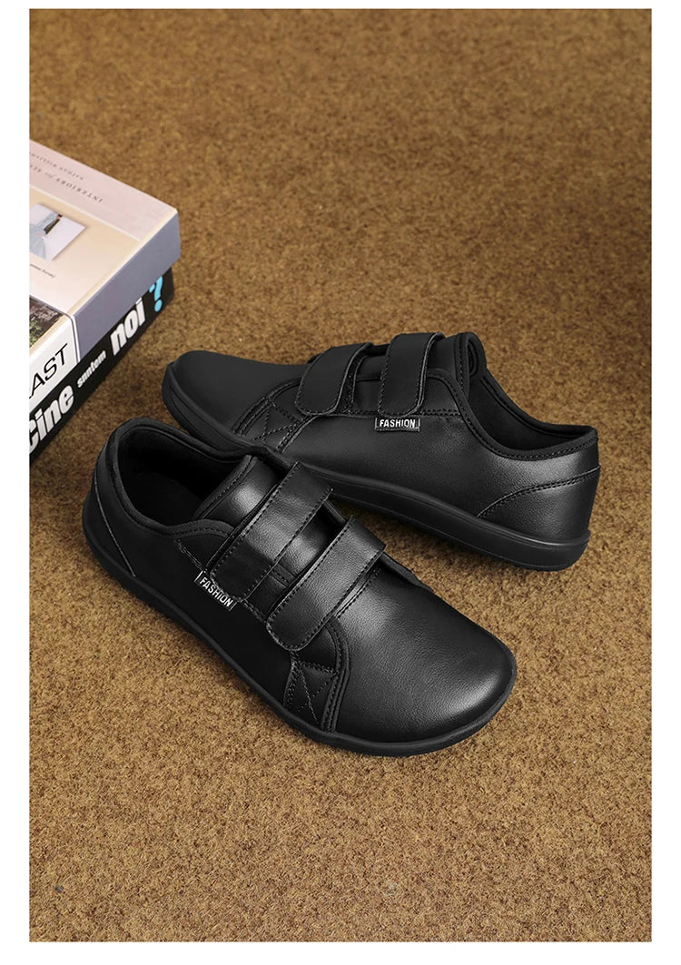 Mens/Women Barefoot Walking Shoes Wide Toe Zero Drop Minimalist Shoes Leather Comfortable Casual Shoes for Gym Driving Office