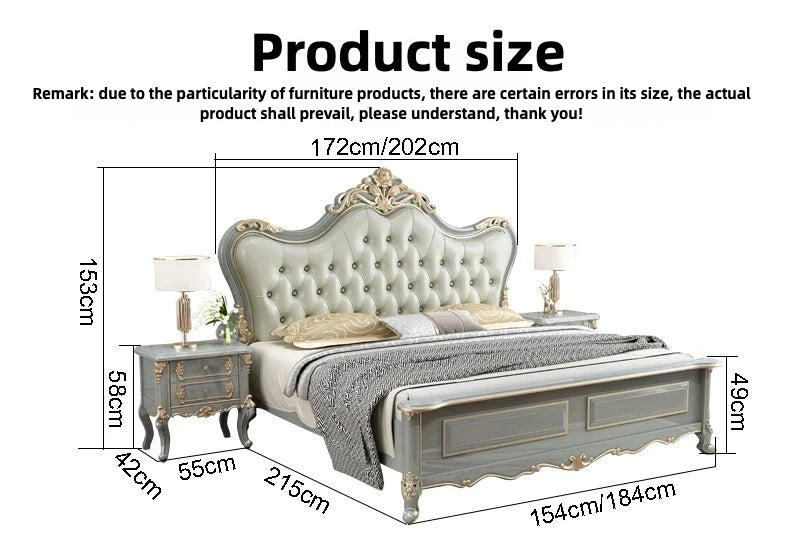 Vintage Modern Bed Multifonction Nordic Unique Queen French Bed Lounge Woode Headboard Camas Matrimonial Bedroom Furniture