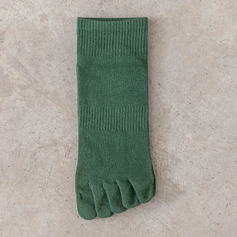 Men's Five Finger Ankle Sport Socks Cotton Breathable Mesh No Show Socks with Toes Fashion Sweat-absorbing High Quality Sokken