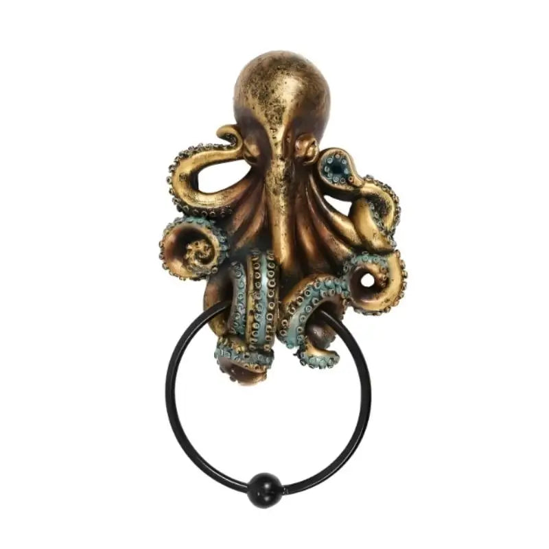 Whimsical Halloween Bat Knocker Gothic Wall Art Resin Statue Wall & Door Frame Decorative Ornament Home & Outdoor Decoration