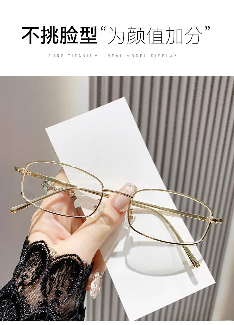 Intelligent Photochromic Myopia Glasses Women Retro Trendy Minus Sight Sunglasses 2 in 1 Farsighted Eyewear Diopter Prescription