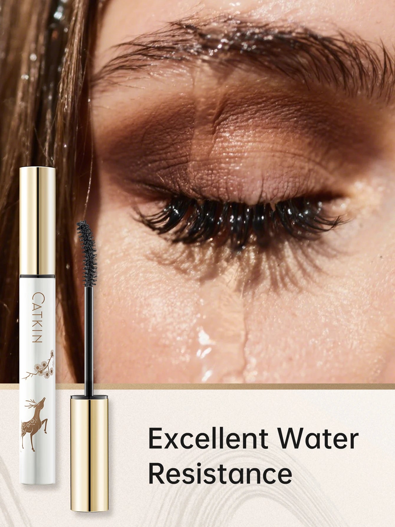 CATKIN Makeup Black Lifting Mascara, Volume and Length Mascara with Waterproof & Long Lasting for sensitive eyes.