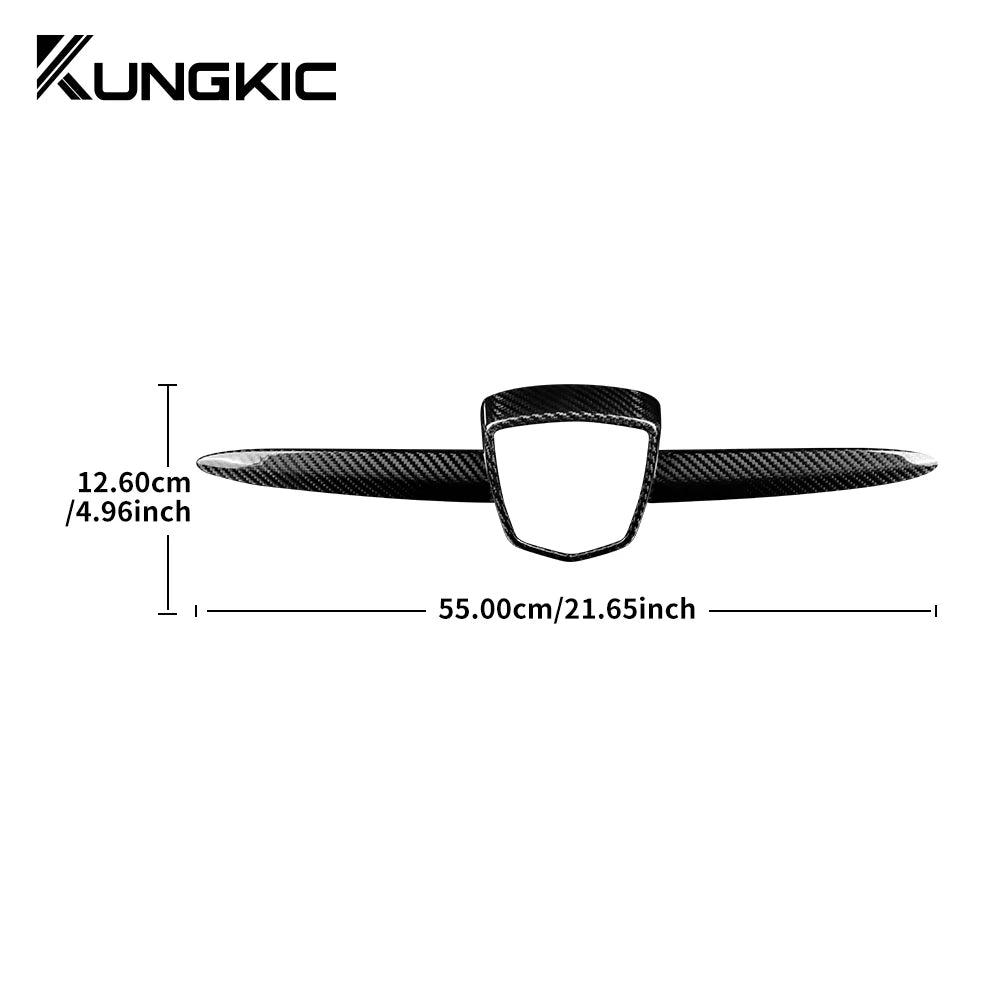 Real Hard Carbon Fiber For Abarth 595 695 2012 2013 2014 2015 2016 2017 2018 2019 2020 2021-2023 Front Badge Whiskers Logo Frame