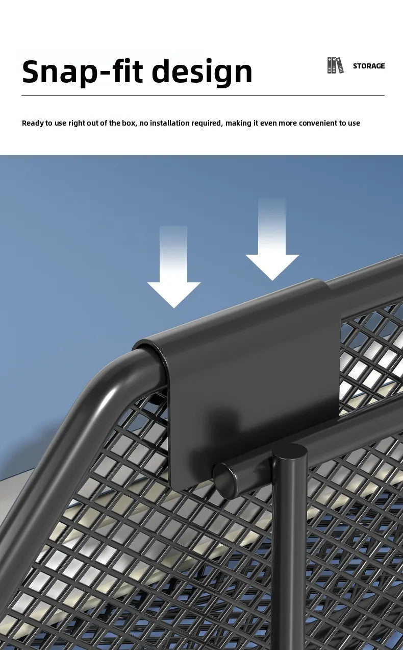 4 Trays Paper Organizer Letter Tray with Handle-Mesh Desk File Organizer, Paper Sorter Desk Organizer for Office, Home or School