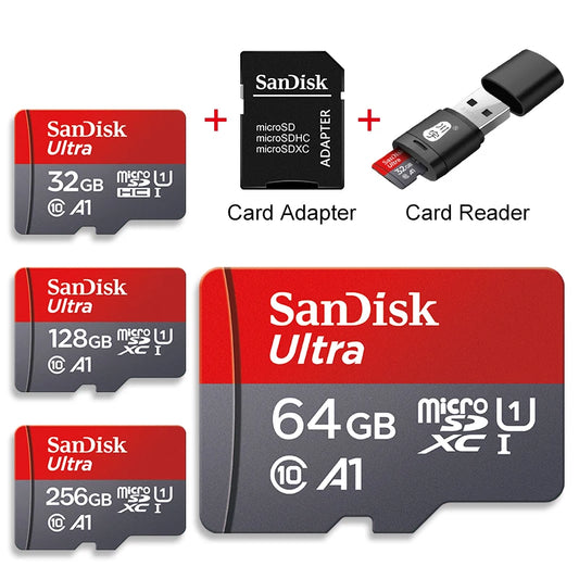 Memory Card 512GB 256GB 128GB 64GB 32GB 100MB/S Micro sd card UHS-1 flash card Memory Microsd SD + card reader adapter