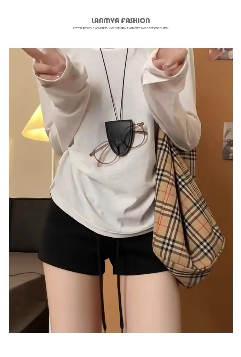 Nicemix Red Spicy Girl Casual Sports Shorts for Women Summer New Drawstring Yoga Wrap Hip Slimming High Waist Tight Shorts