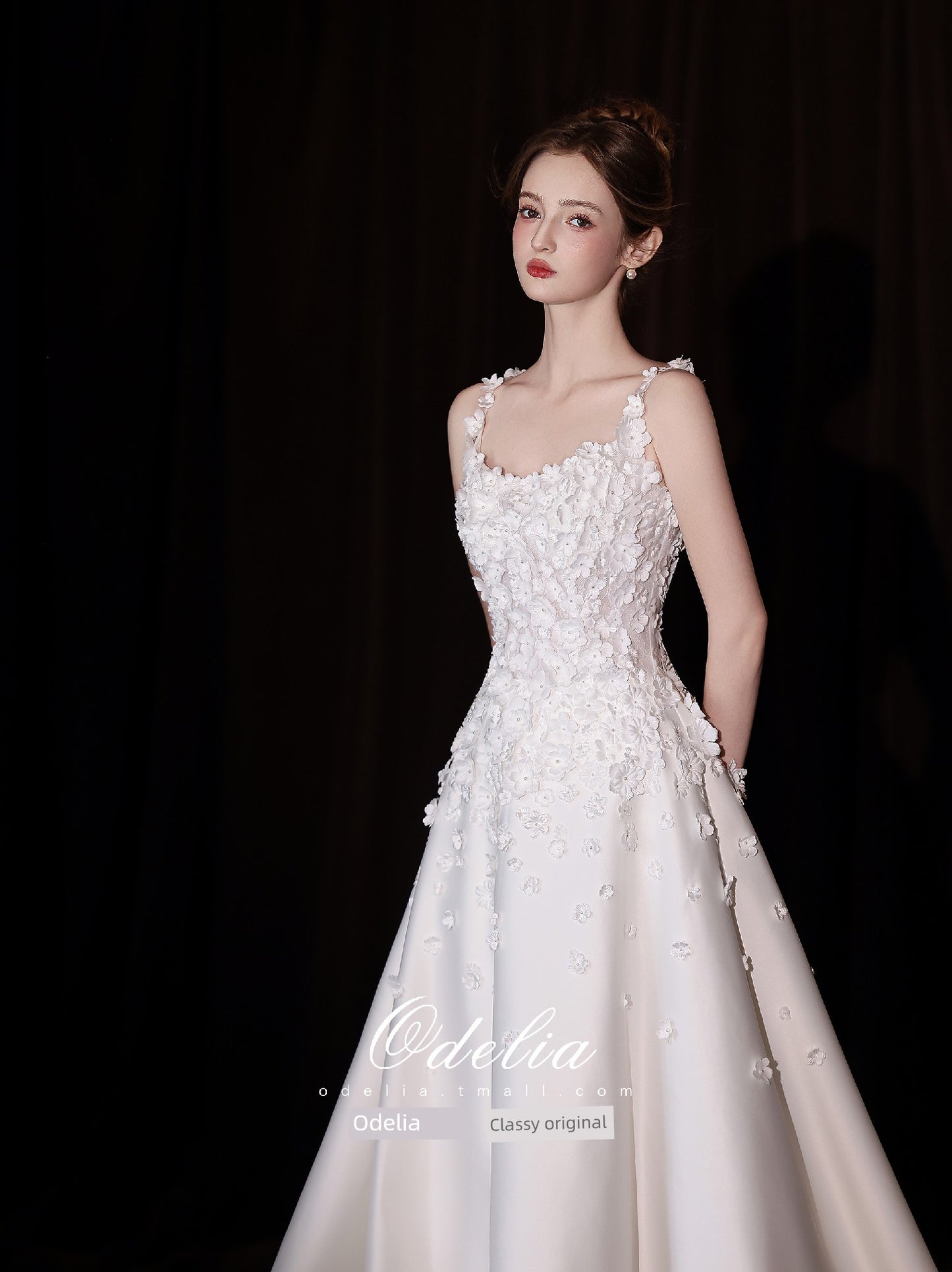 odelia "Mysterious Garden" 2025 New arrival Light Weddings Bride Gauze French Satin Minimalist Light