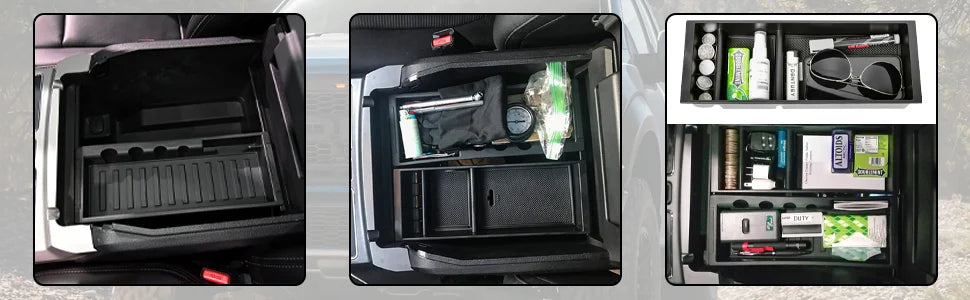 For Ford Raptor F-150 F150 2015-2020 Car Center Console Armrest Storage Box Organizer Tray Accessories 2019 2018 2017 2016
