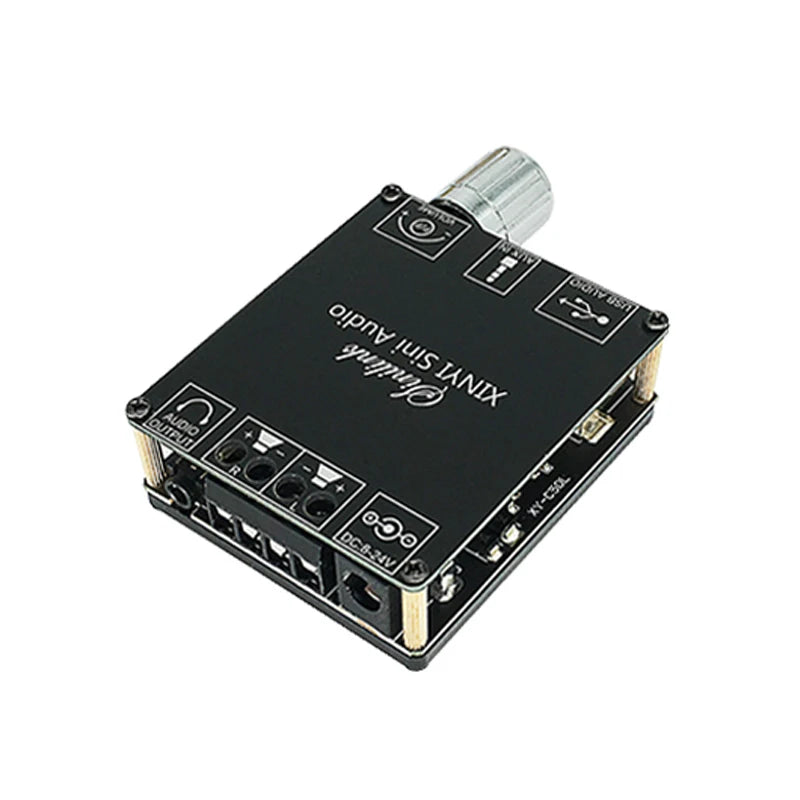 2*50W Bluetooth 5.0 Power Amplifier Class D Audio 10W~200W HiFi Stereo Wireless Music Player Mini USB Sound Card App Digital AMP