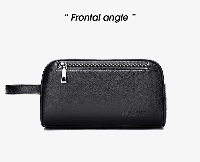 High Quality Genuine Leather Men Clutch Bags Fashion Business Clutches Card Pack Phone Coin Purses Travel Anti-theft Wallet Male