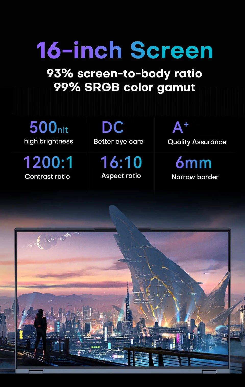 Xiaman 16 inch Gaming Laptop intel Core i7-6700HQ GTX 1060 IPS 1920*1200 Notebook PC 16GB RAM 1TB SSD Windows 11 Laptop Computer