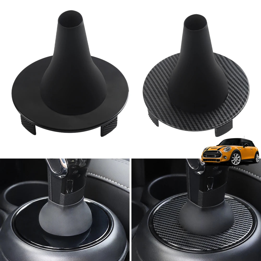 Car Central Control Shift Gear Lever Dust Cover Sticker For MINI Cooper S JCW F54 F55 F56 F57 F60 Decorative Shell Accessories