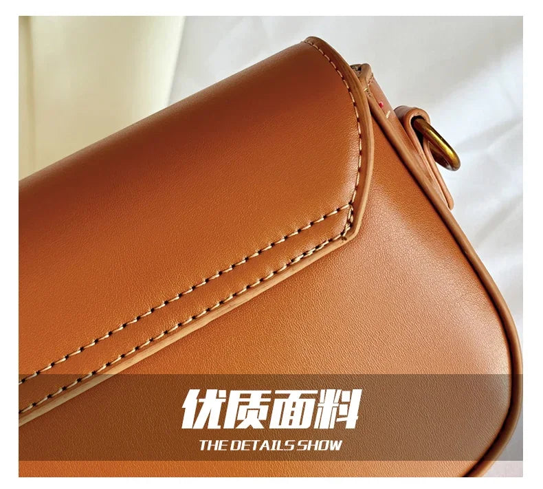 High-end Crossbody Handbag Leather Tote Bags Trendy Design Commuter Popular Classic Elegant Fashionable Bag with avian button