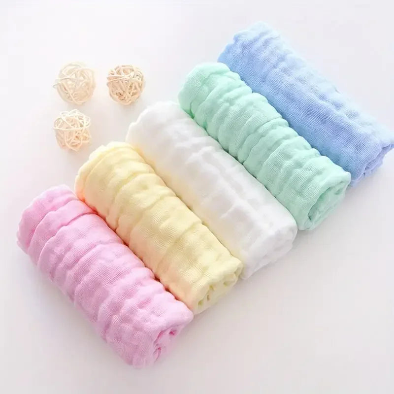 Soft Muslin Baby Washcloths - Gentle Newborn Face Towel for Sensitive Skin, Ideal for Baby Registry & Shower Essentials