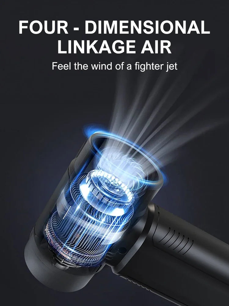 Turbo Jet Blower Powerful Air Blower Brushless Motor Turbo Fan Wind Speed Portable Dust Blower Electric Dryer Car Vacuum Cleaner