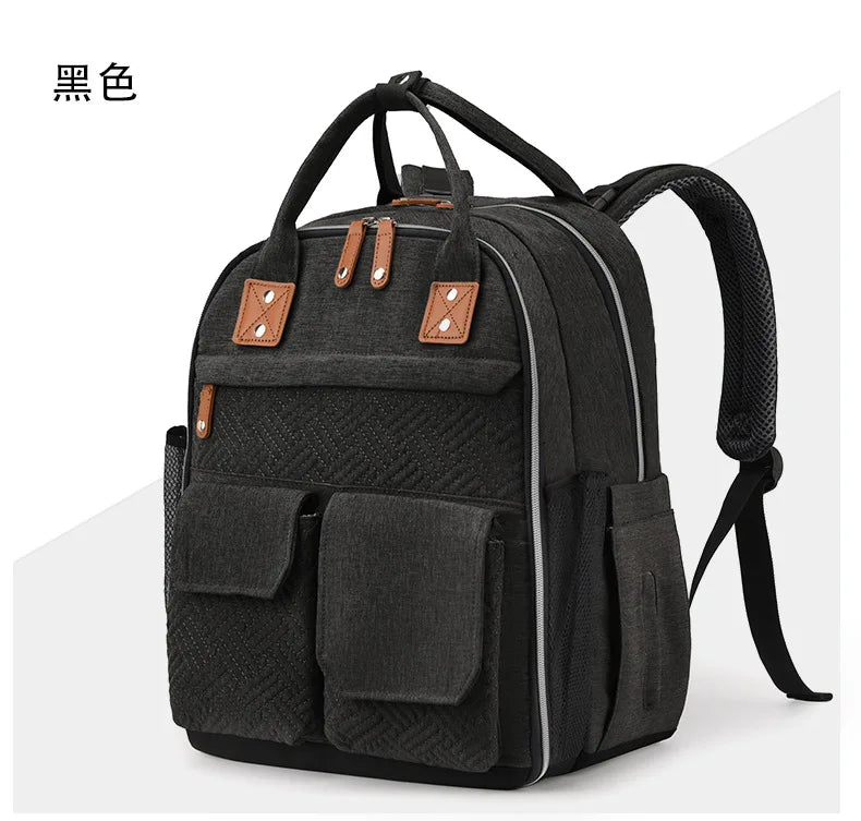 Diaper Bag Backpack for Stroller Waterproof Mummy Large Capacity Outdoor Travel Nappy Maternity Bag with Portable Changing Pad