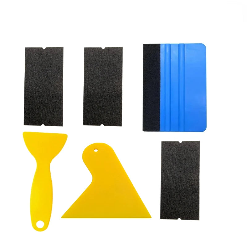 Car Vinyl Wrap Tools Set Window Tint Kit Rubber Squeegee Film Application Sticker Cutter Cleaning Wiper