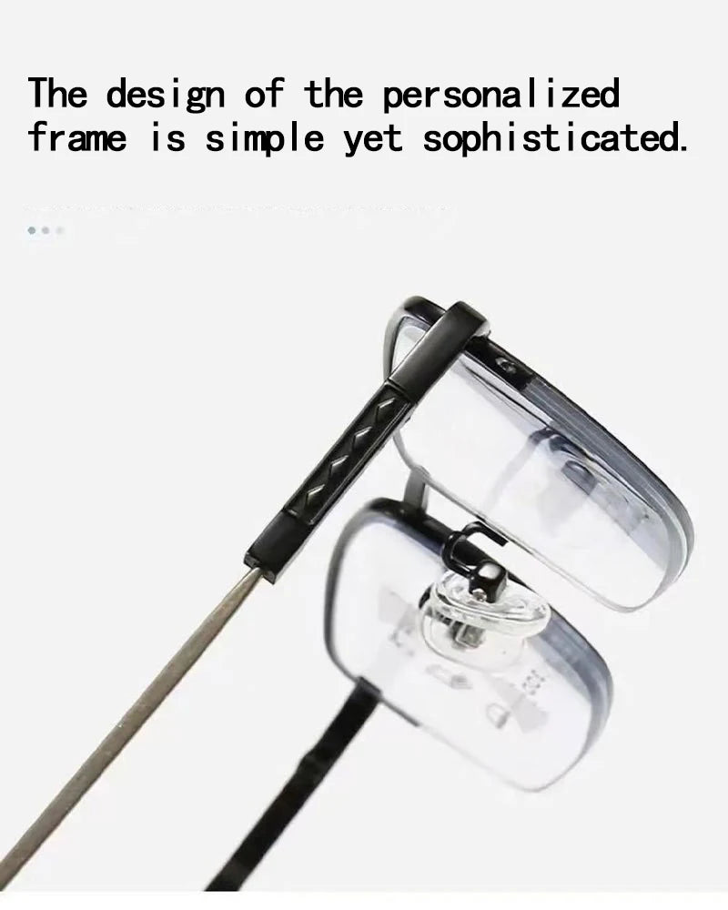 Color-changing Near And Far Use Dual-function Reading Glasses, Progressive Multifocal Smart Zoom Memory Anti-blue Light1832