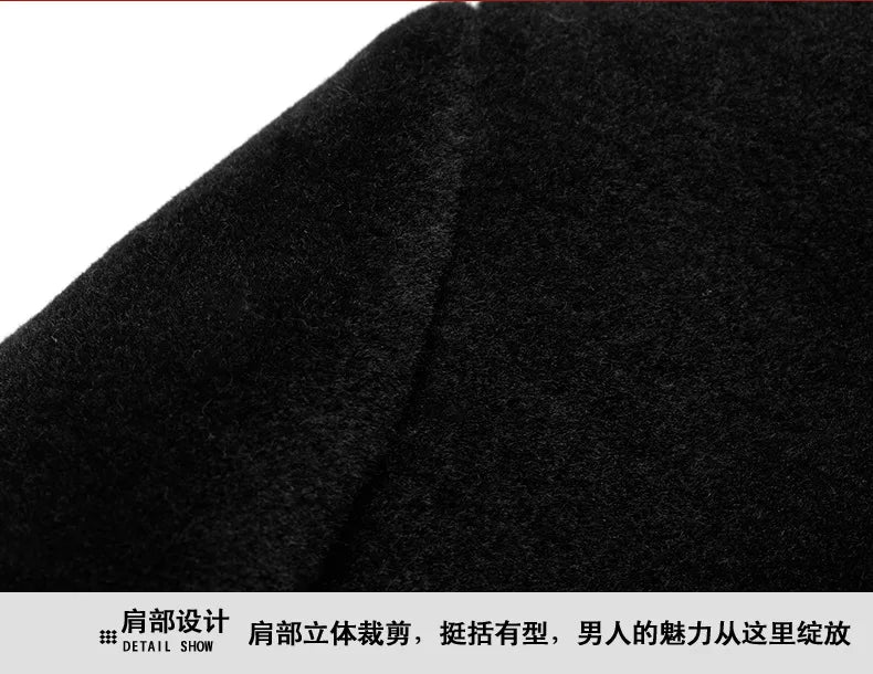 2024  Men's Imitation Fur Liner Winter Warm New Fur One-piece Coat Imitation Mink Fleece Mid-length Fur Coat  Men Jacket
