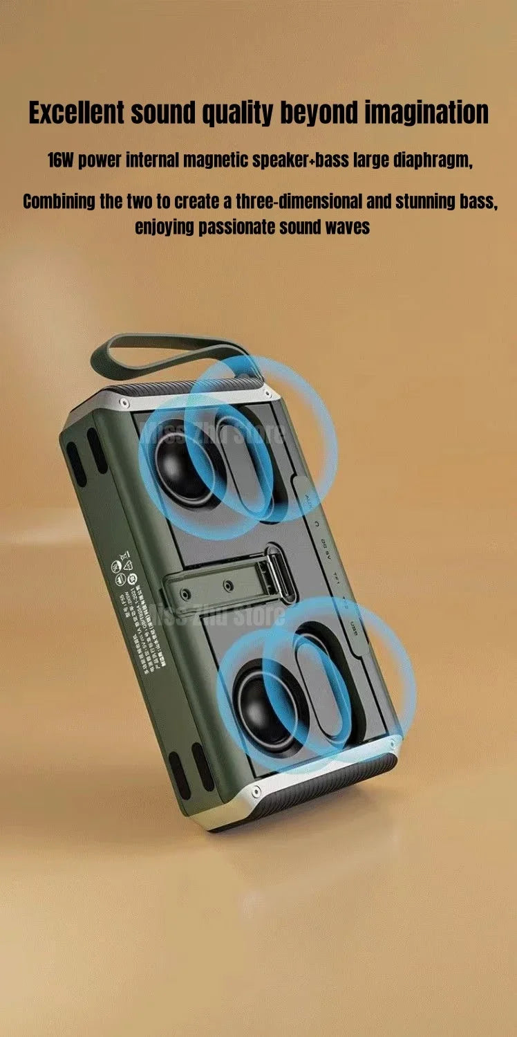 SANSUI F55 Portable FM Radio Video display radio Wireless Bluetooth Speakers Dual TF Card Slot MP4 Music Player Video E-book