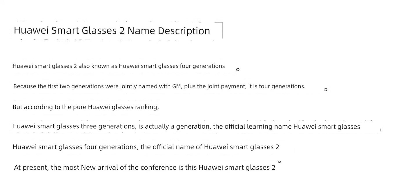 Huawei Smart Glasses 2 Open 4 Generation Bluetooth Headset