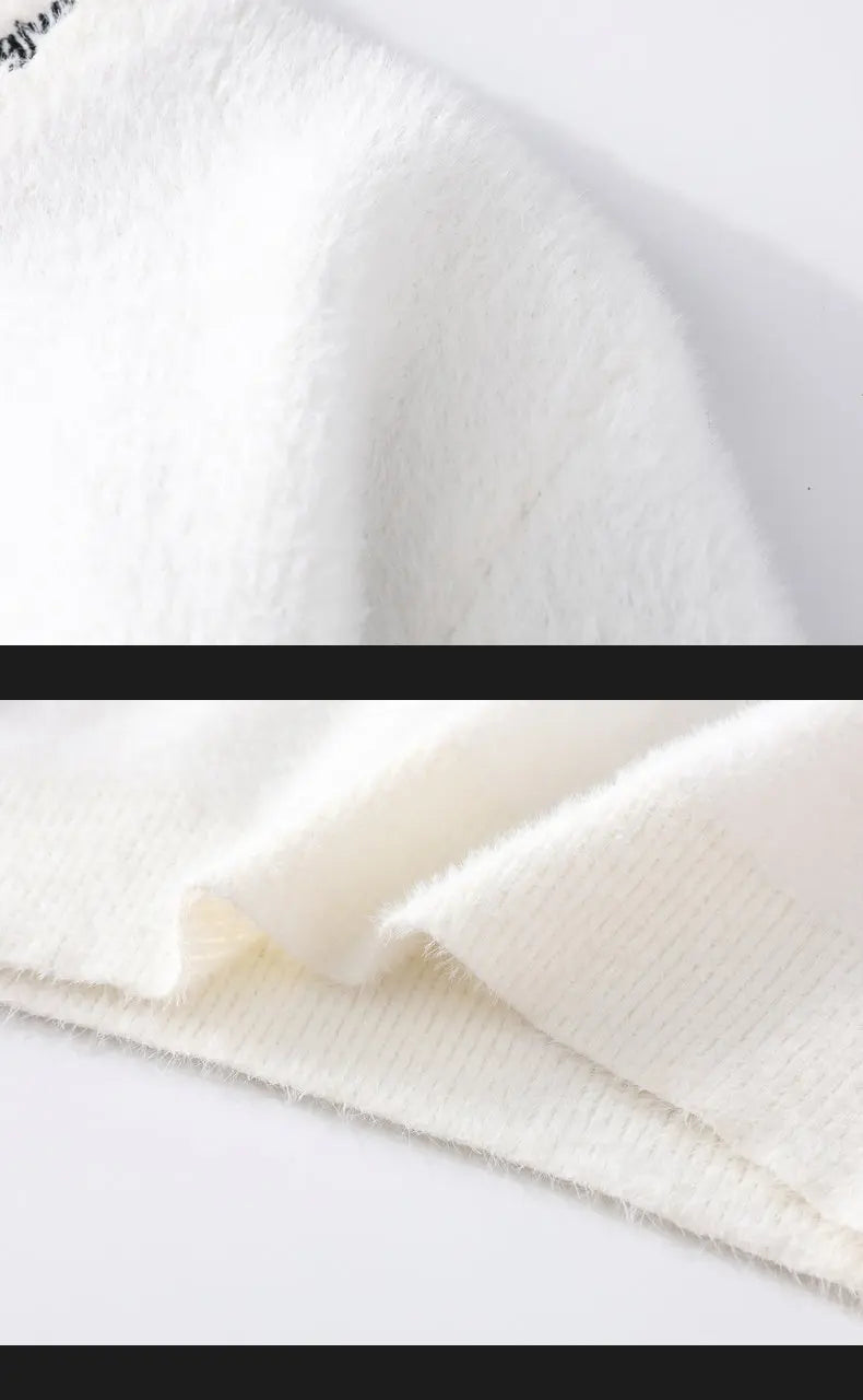 Sweaters men 2025 winter korean style mens warm sweater V-neck men sweaters autumn Men's wool pullovers men full size M-XXXL