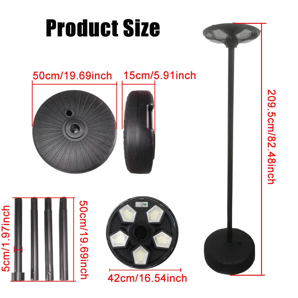 Portable Solar Floor Lights Motion Sensor Solar Garden light Solar Street Lamp Outdoor Emergency Waterproof for Parking Yard