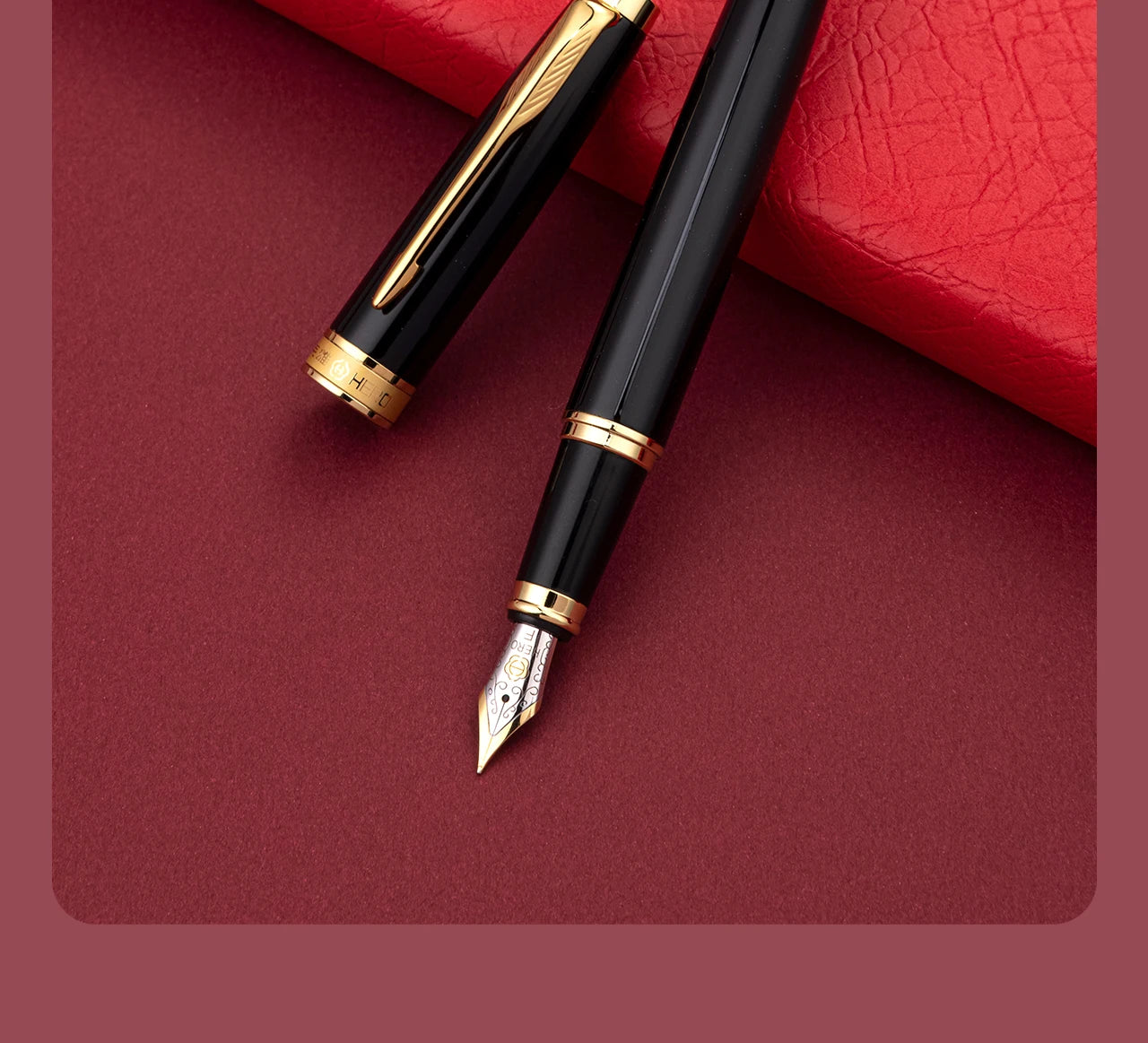 Hero 772 Classic Business Fountain Pen Set- Ideal Corporate Gift，Includes Ink & Classy Gift Box, Perfect for Business/Students