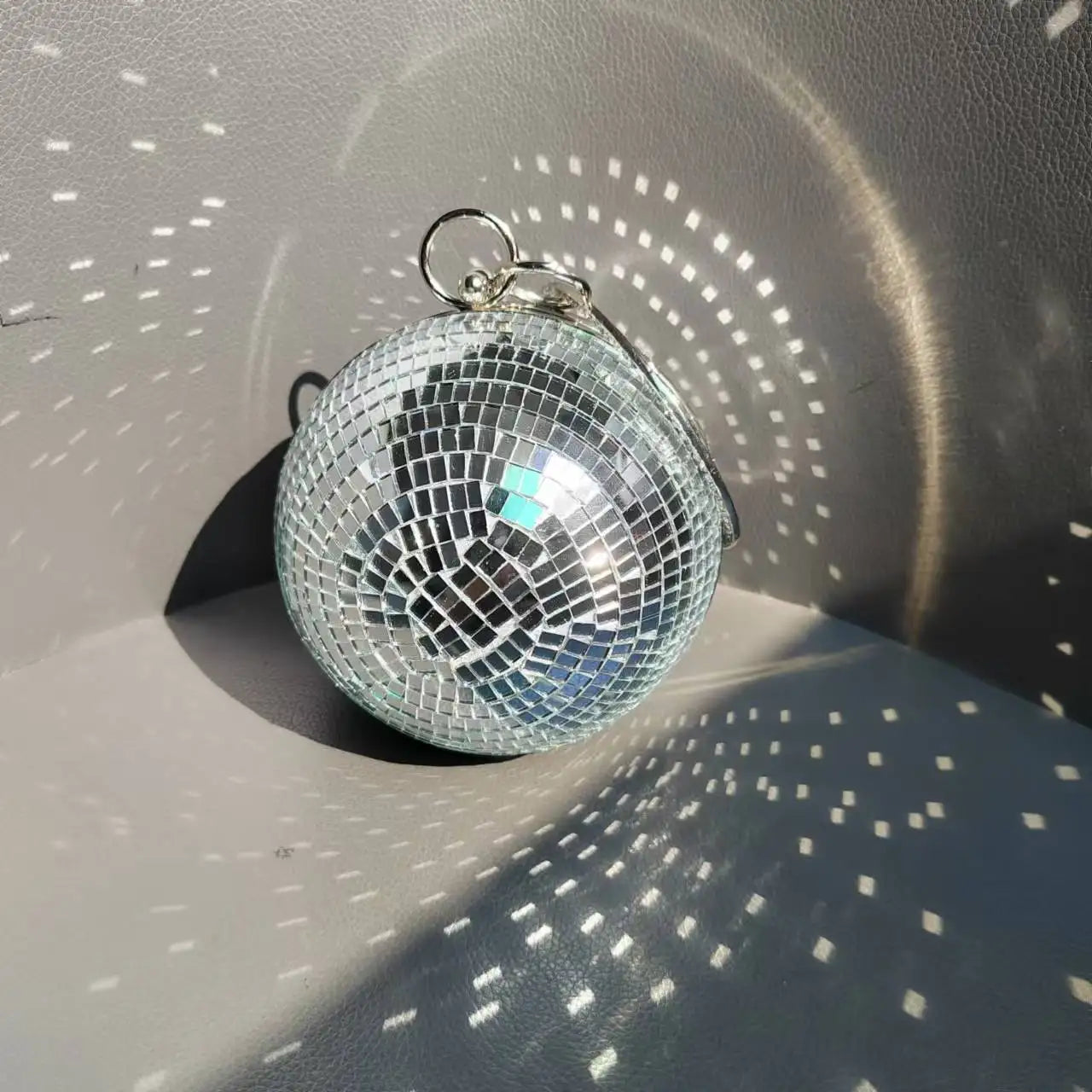 2025  Custom Made Bag Handmade Bag Purse Silver Party  Reflective Disco Ball Clutch Purse Bag