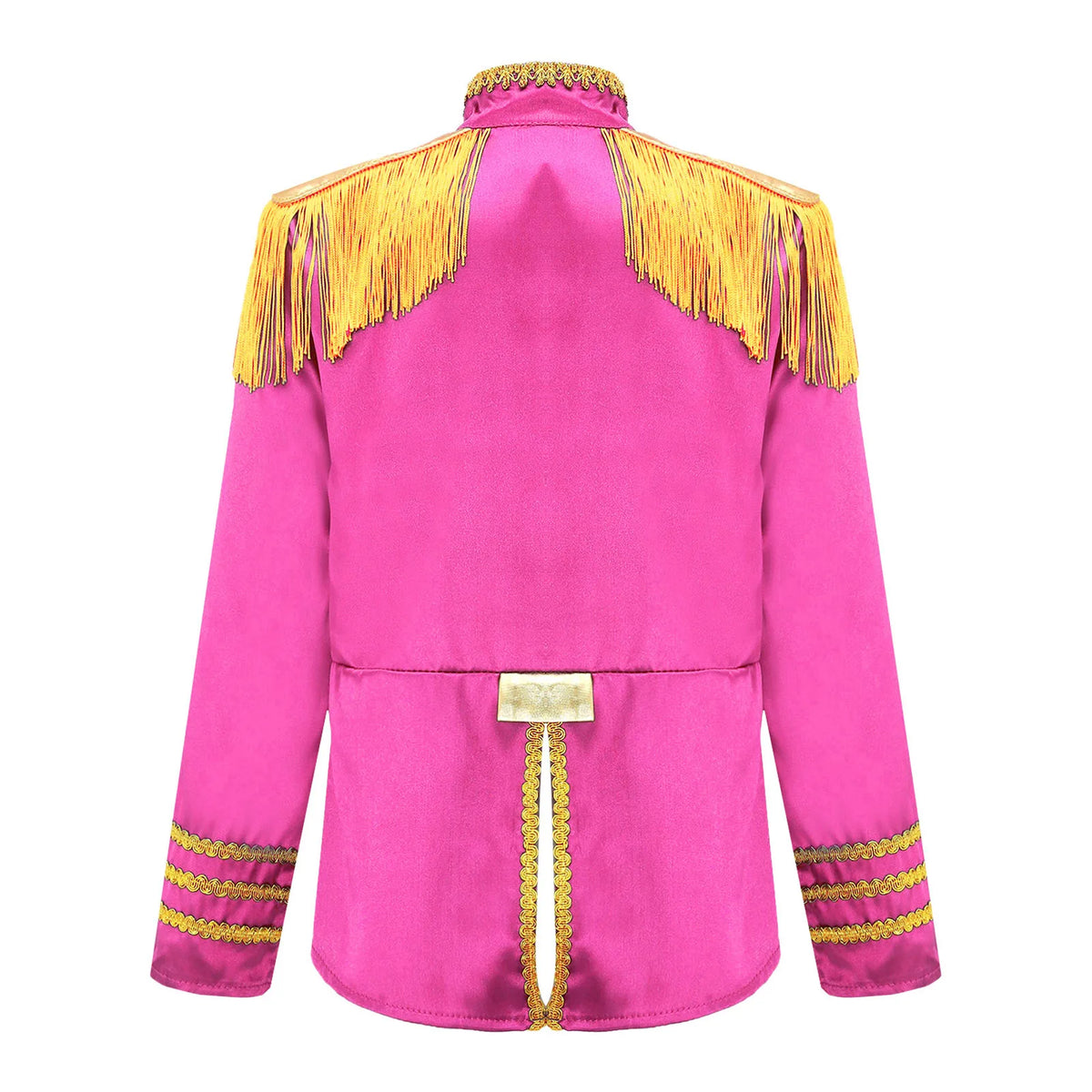 Kids Girls 60s Retro Hippie Rock Band Musician Costume Halloween Cosplay Carnival Party Circus Drummer Parade Tassel Jacket Coat