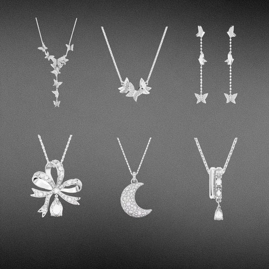 2025 New High End Fashion Luxury Personalized Bow Necklace Pendant for Daily Wear, Party Essential - Anniversary Gift